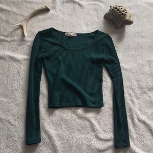 Emerald green crop top